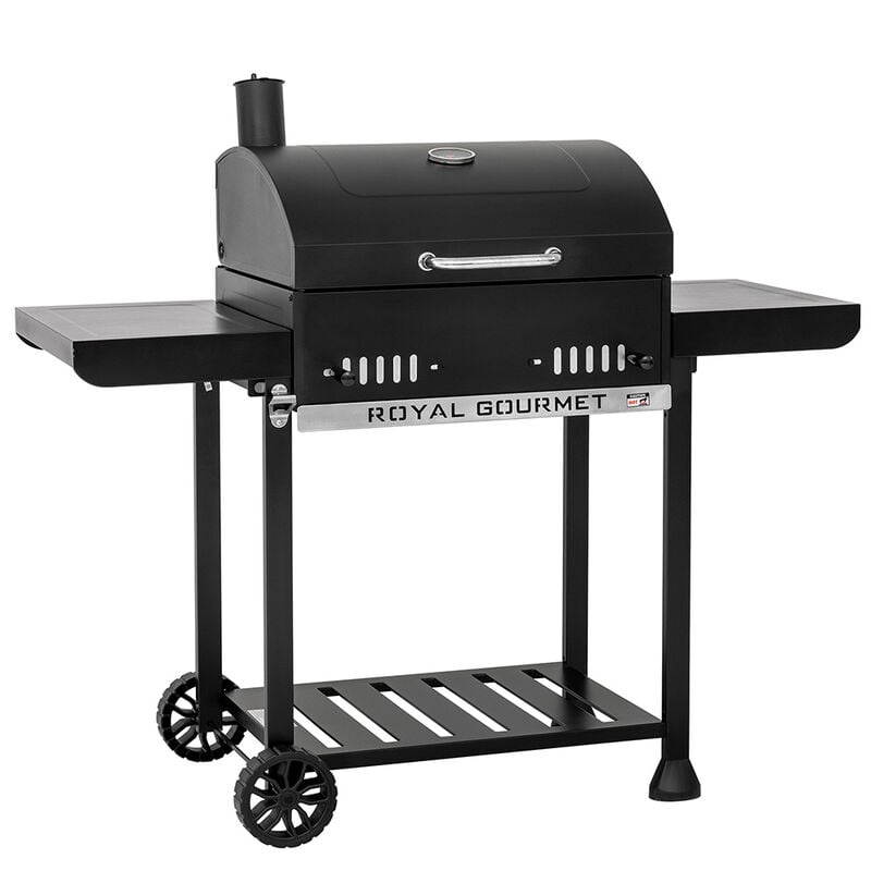 Royal Gourmet 24" Movable Charcoal Grill w/ Foldable Side Shelves image number 12