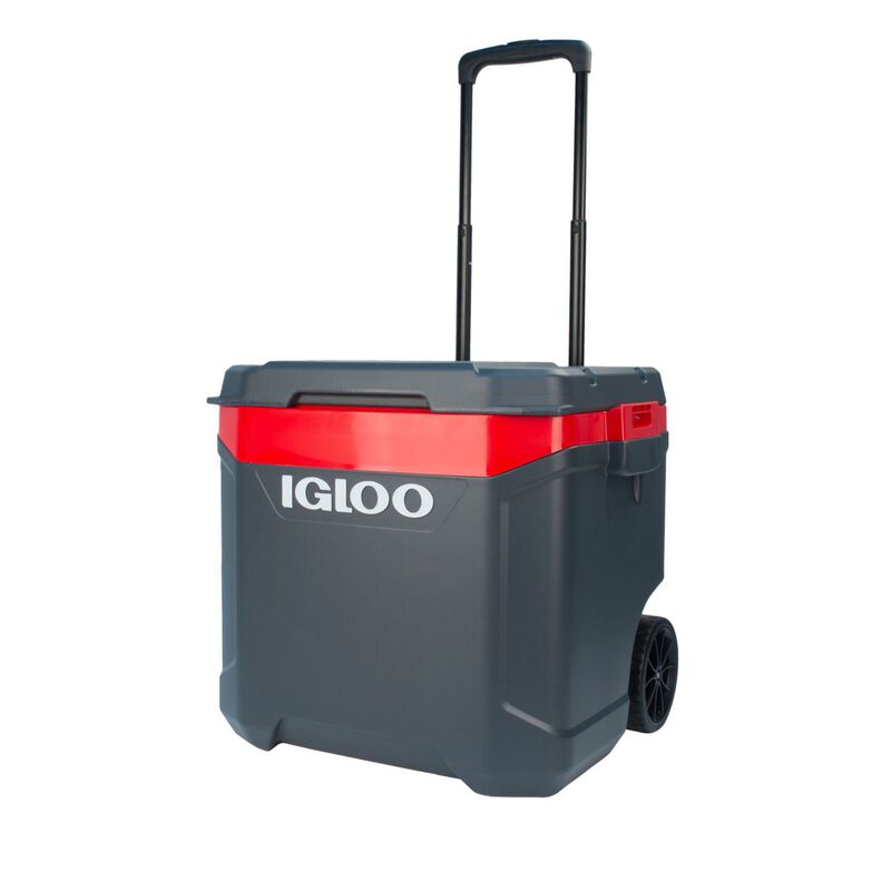 Igloo Latitude 60 Qt. Rolling Cooler, Red/Gray  image number 1