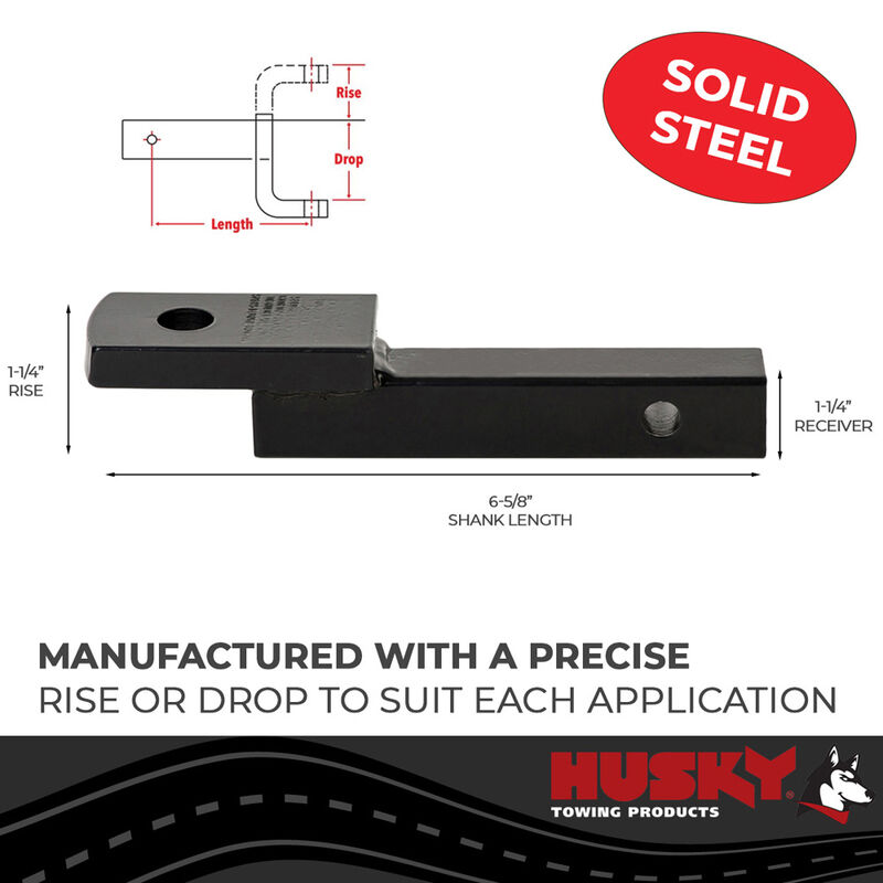 Husky Towing 1-1/4 Inch Receiver Trailer Hitch Ball Mount image number 2