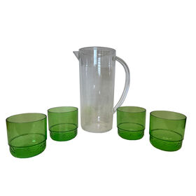 Phantom Chef Acrylic Pitcher with 4 Cups - Hunter Green