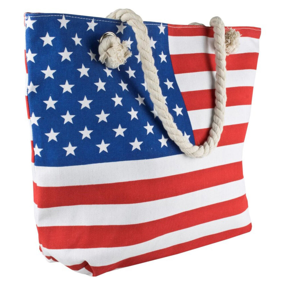 American Flag Bag with Rope Handles Overton's