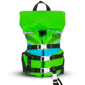 O'Brien Child Nylon Life Jacket with Collar - Boy's / Green