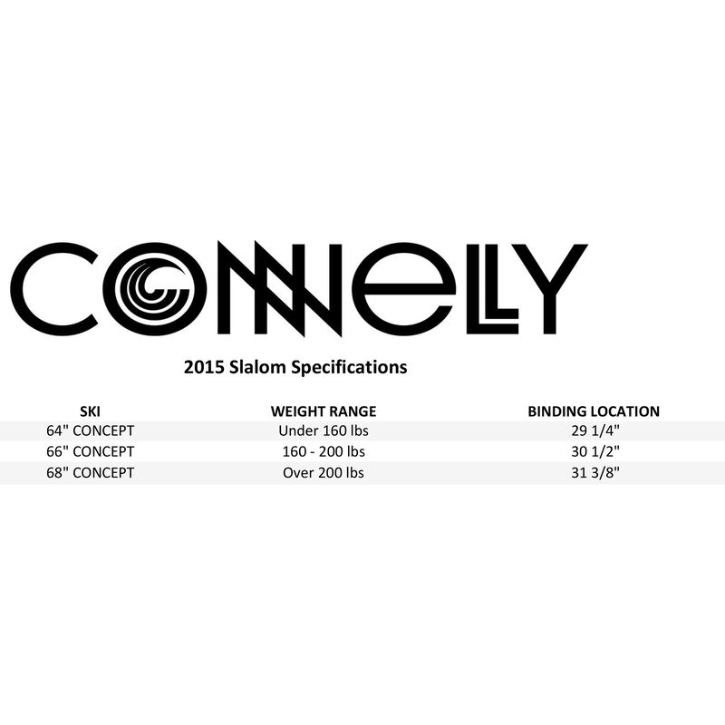 Connelly Concept Slalom Waterski With Stoker Binding And Rear Toe Plate image number 2