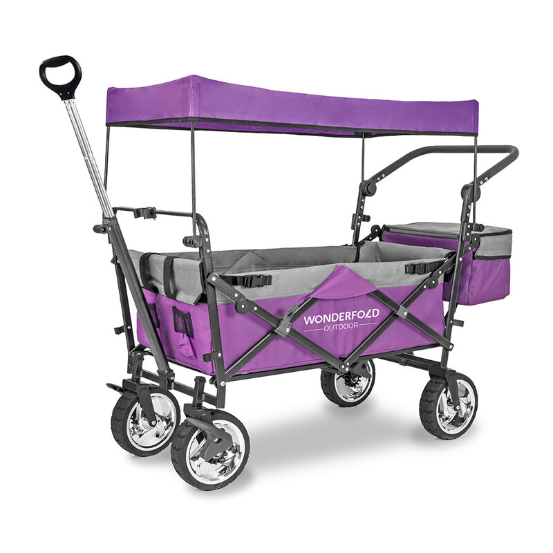 Wonderfold Outdoor S4 Push and Pull Premium Utility Folding Wagon with Canopy image number 23