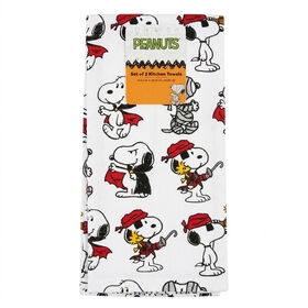 Peanuts 2 Pack 16 in x 26 in Snoopy Halloween Kitchen Towels