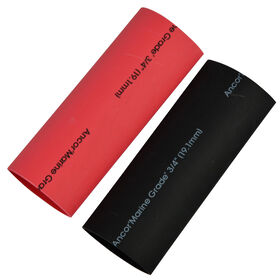Ancor Adhesive-Lined Heat Shrink Tubing, 8 - 2/0 AWG, 3" L, 1-Pk., Black/Red