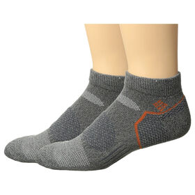 Columbia Men&rsquo;s Balance Point Low-Cut Walking Socks &ndash; Charcoal, 2-Pack