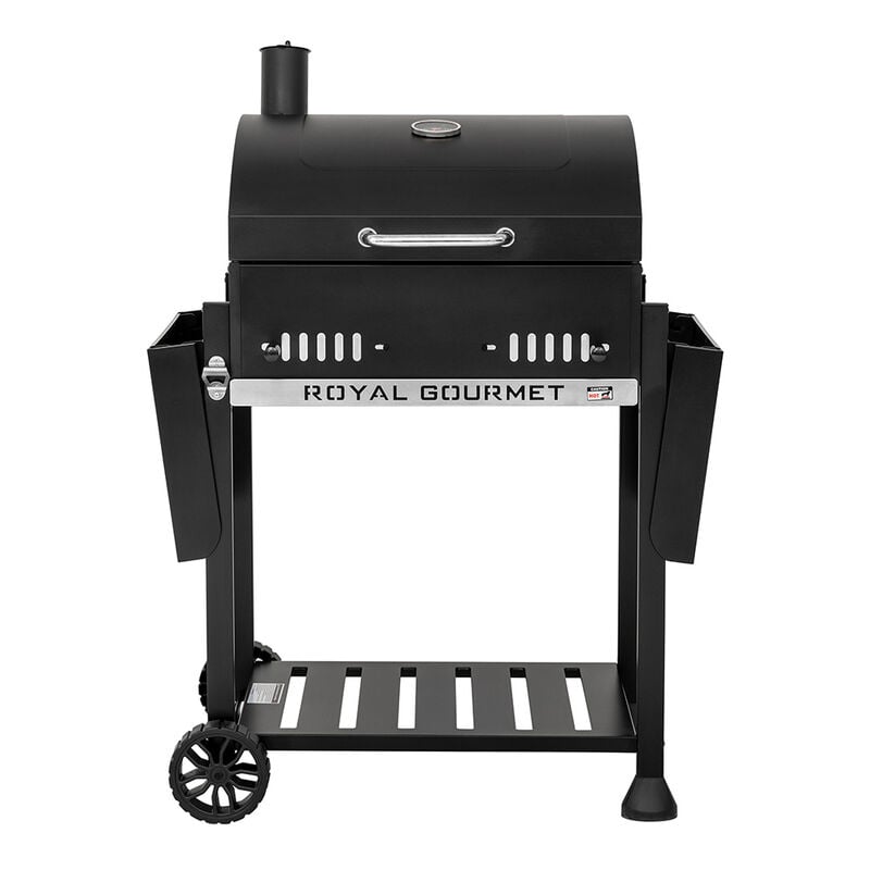 Royal Gourmet 24" Movable Charcoal Grill w/ Foldable Side Shelves image number 11
