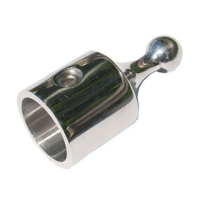 Stainless Steel Ball & Socket Deck Mount with Pin and Lanyard 7/8"-1"