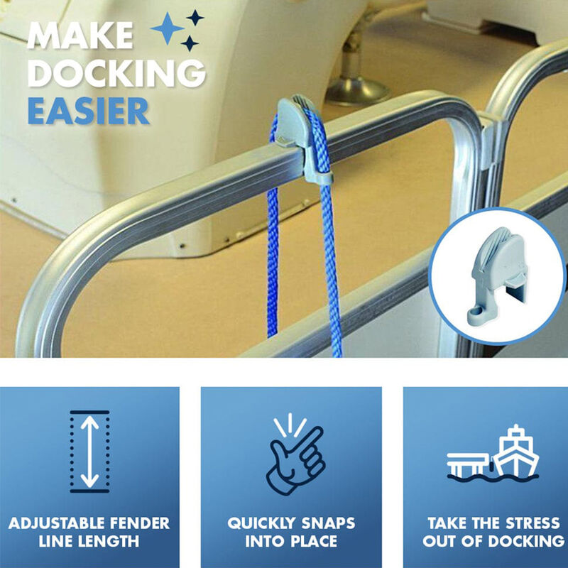 T-H Marine Pontoon Fender Hanger Clips, 2-Pack image number 3