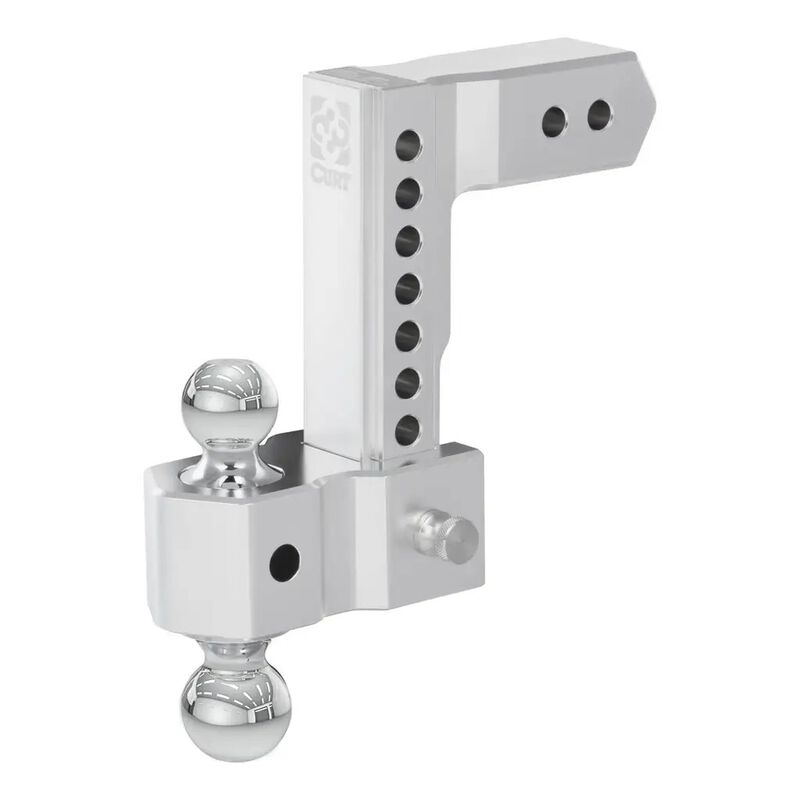 CURT AlumaLite Aluminum Hitch w/Dual Ball, 8 in Drop, 2-1/2 in Shank #45386 image number 4