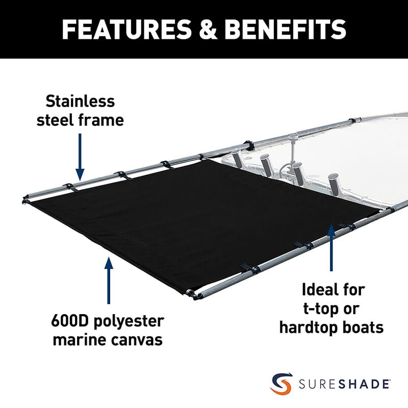 SureShade PTX Power Shade - 63" Wide - Stainless Steel image number 2