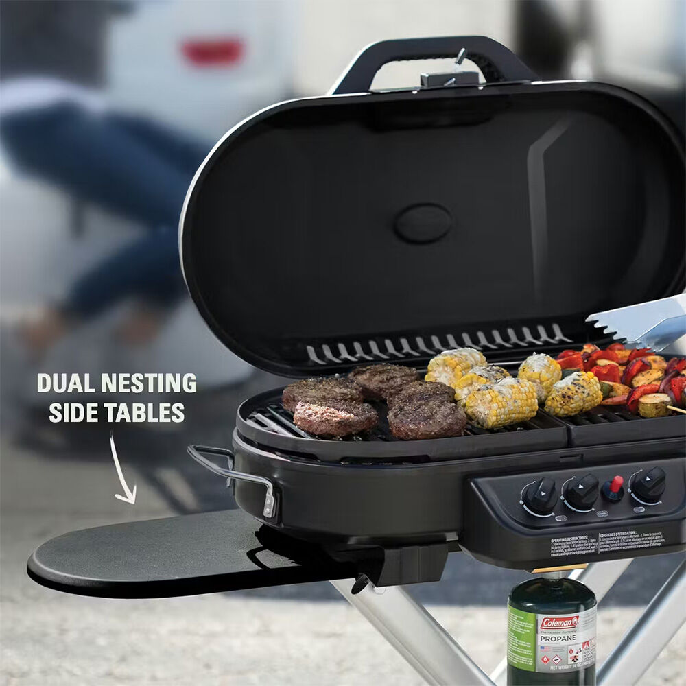 Coleman RoadTrip 285 Portable Stand-Up Propane Grill, Orange