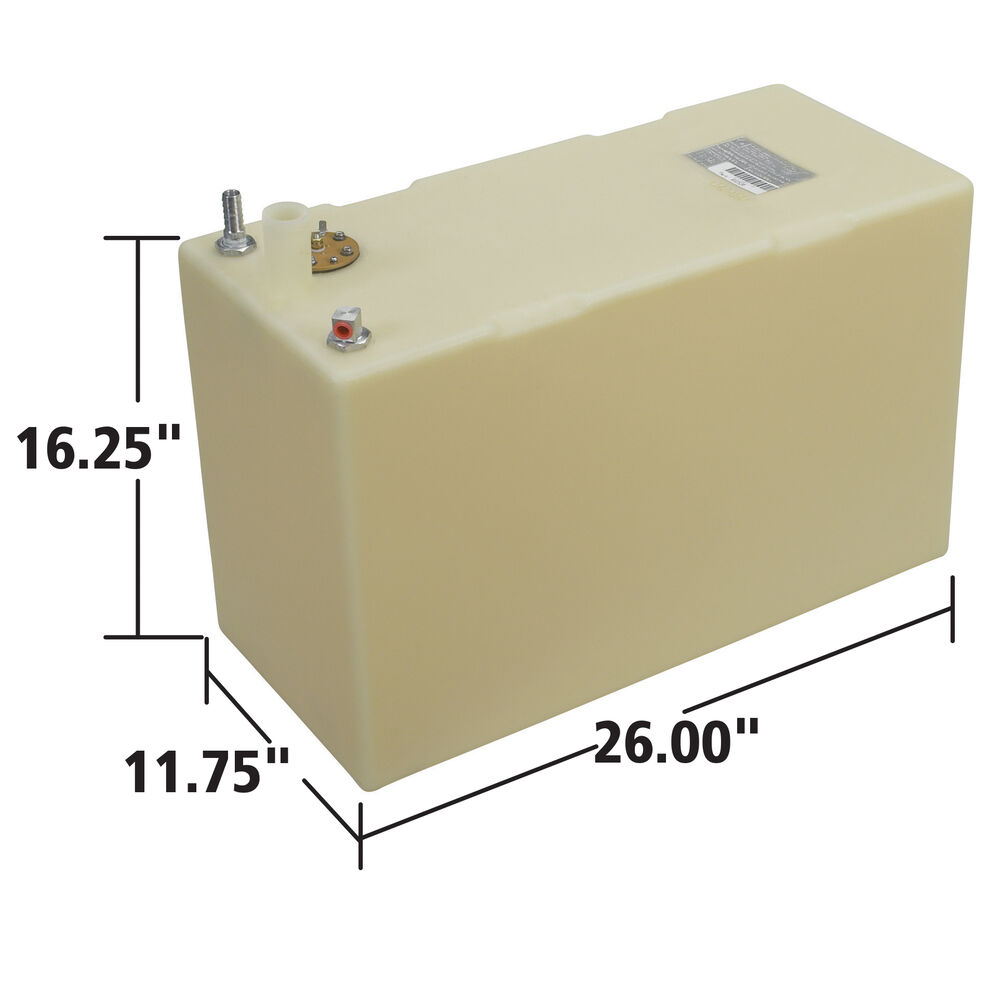Moeller Marine Fuel Tank, 20 Gal., 11.75"W x 26"L x 16.25"D Overton's
