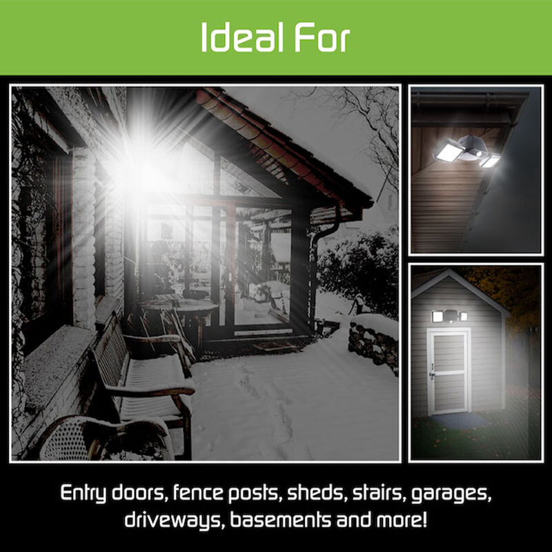 Energizer Outdoor Motion-Activated Wireless Dual-Head LED Spotlight image number 7