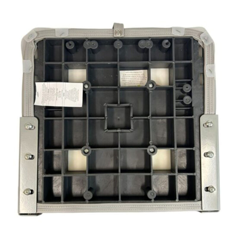 Horizon Manufacturing 19" Tracker Style Boat Seat, Mid Back, Fold Down - Marble/Navy/Charcoal image number 4