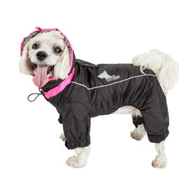 Helios Weather-King Ultimate Windproof Full Bodied Pet Jacket, Black X-Small