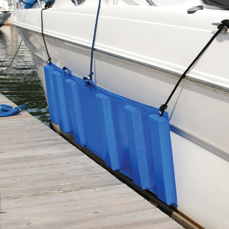 Hull-Saver Vinyl Covered Rafting Fender, Blue (22"H x 7'4"L) image number 2