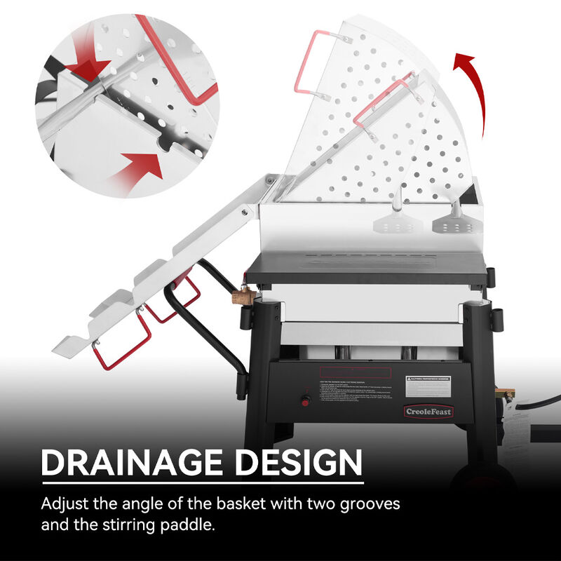 Royal Gourmet Creole Feast 70-Quart Crawfish Boiler Outdoor Gas Seafood Cooker image number 5