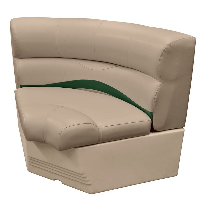 32" Bow Radius Corner Section Seat - TOP ONLY - Mocha/Green image number 6