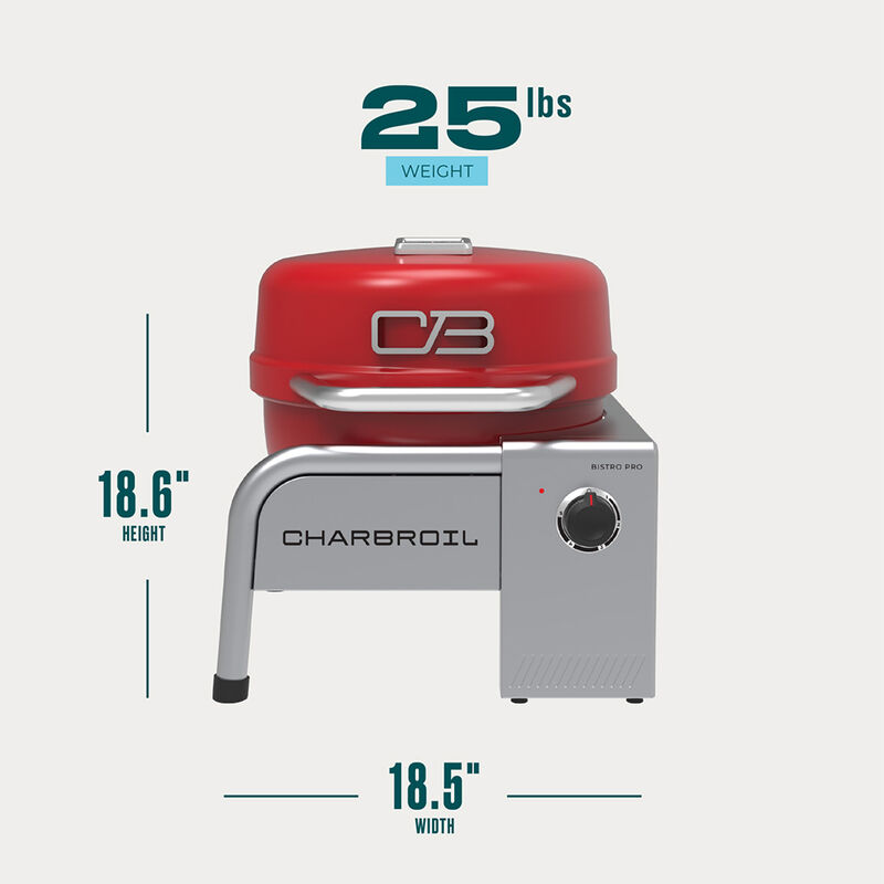 Charbroil Bistro Pro Tabletop Electric Grill, Red image number 8