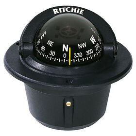Ritchie Explorer Flush Mount Compass, 2.75" Direct-Reading Dial, Black