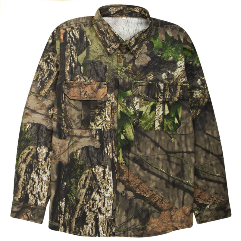 Hunter’s Choice Youth Camo Button-Up Shirt, Mossy Oak Break-Up Country image number 1