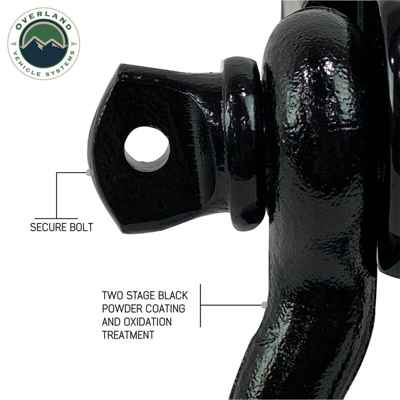 Overland Vehicle Systems Receiver Mount Recovery Shackle, 3/4", 4.75 Tons image number 3