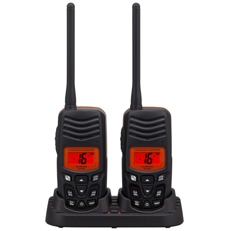 Standard Horizon HX100 Floating Handheld VHF Radio Two-Pack image number 2