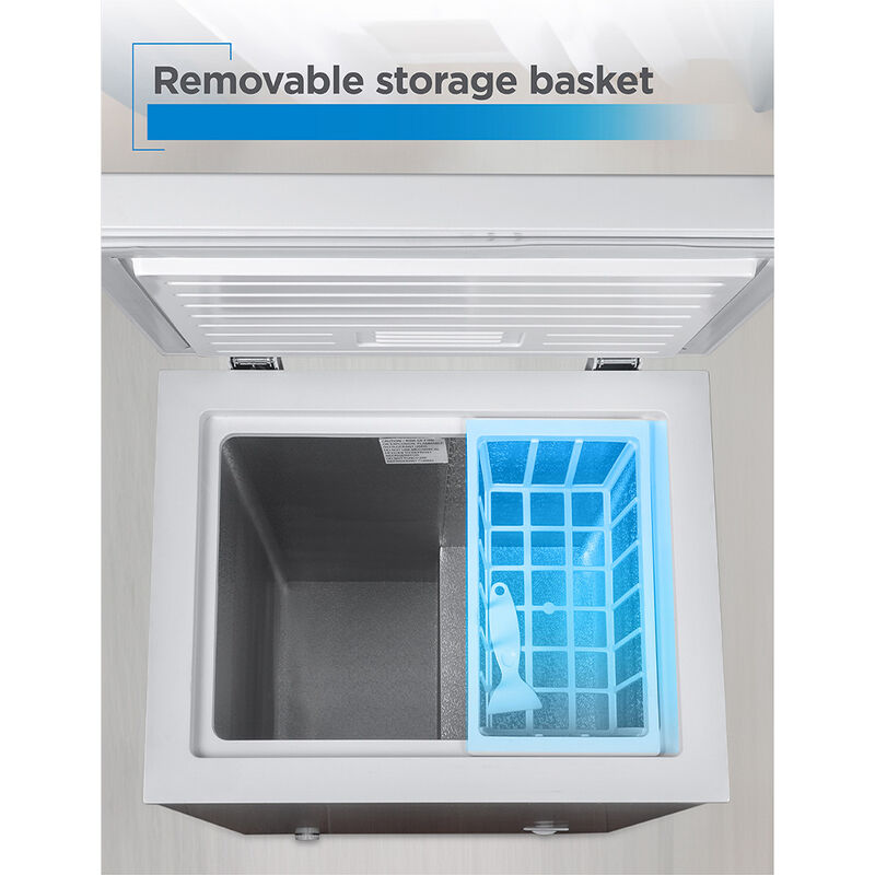 Black+Decker 2.0 cu. ft. Compact Chest Freezer, White image number 4