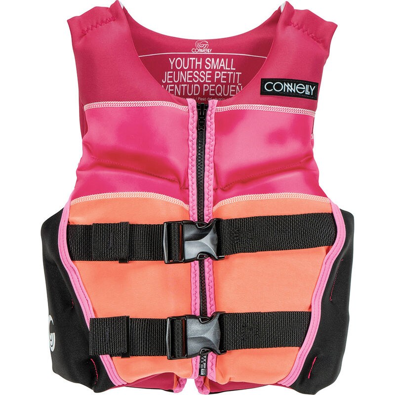 Connelly Youth Classic Neo Life Jacket, Pink/Black