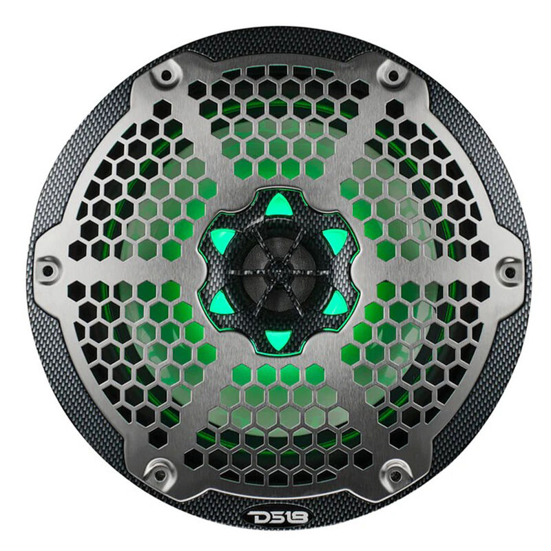 DS18 NXL-8 8" Two-Way Coaxial Marine Speakers with RGB LED Lights, Pair image number 3