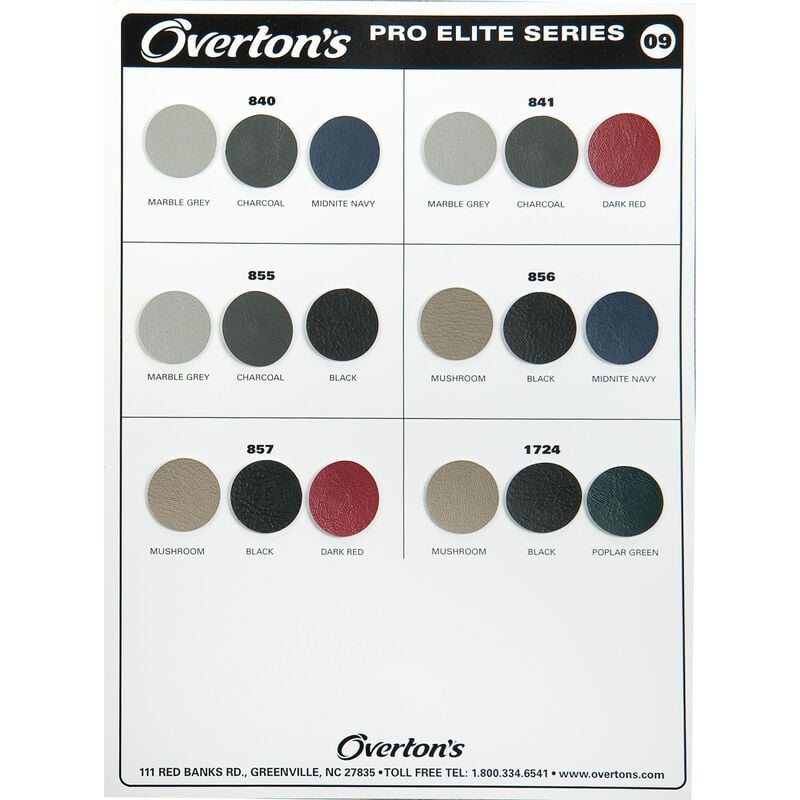 Overton's Pro Elite Boat Seat Vinyl Sample Card image number 1