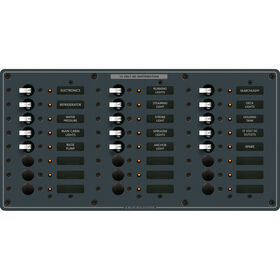 Blue Sea Systems Traditional Metal Panel, DC 24 Positions