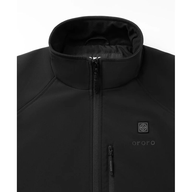ORORO Men's Heated Softshell Vest with Lower Back Heating image number 7