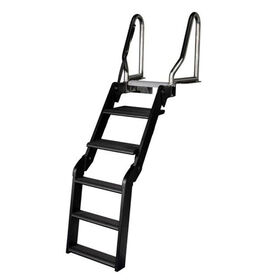 Lippert SureStep Free-Fit Pontoon Ladder, Stainless Steel Handrails