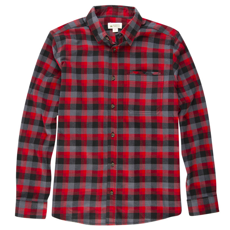 Ultimate Terrain Men's Essential Flannel Long-Sleeve Plaid Shirt image number 3