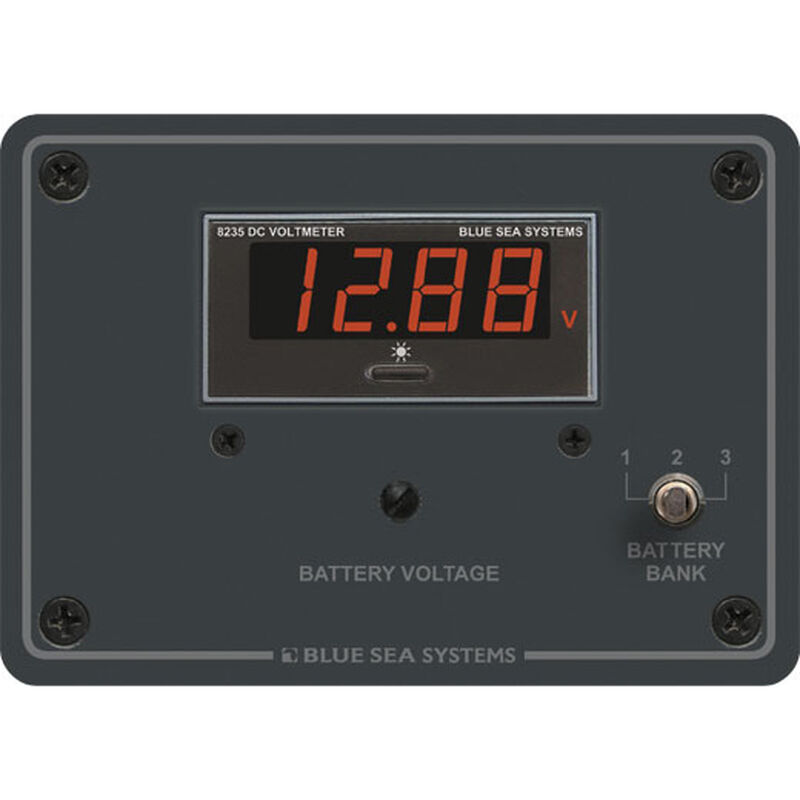 Blue Sea Systems Digital DC Voltmeter Panel, 7 - 60V DC image number 1