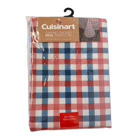 Cuisinart PEVA 60" x 84" Americana Plaid Tablecloth