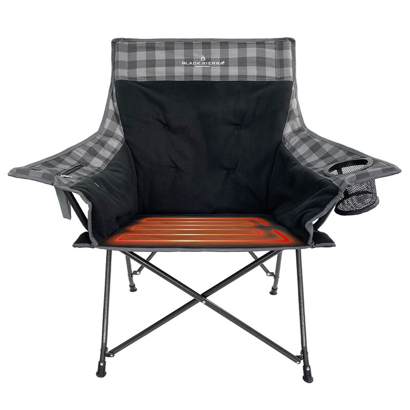 Black Sierra Heated Fleece Camping Chair image number 2
