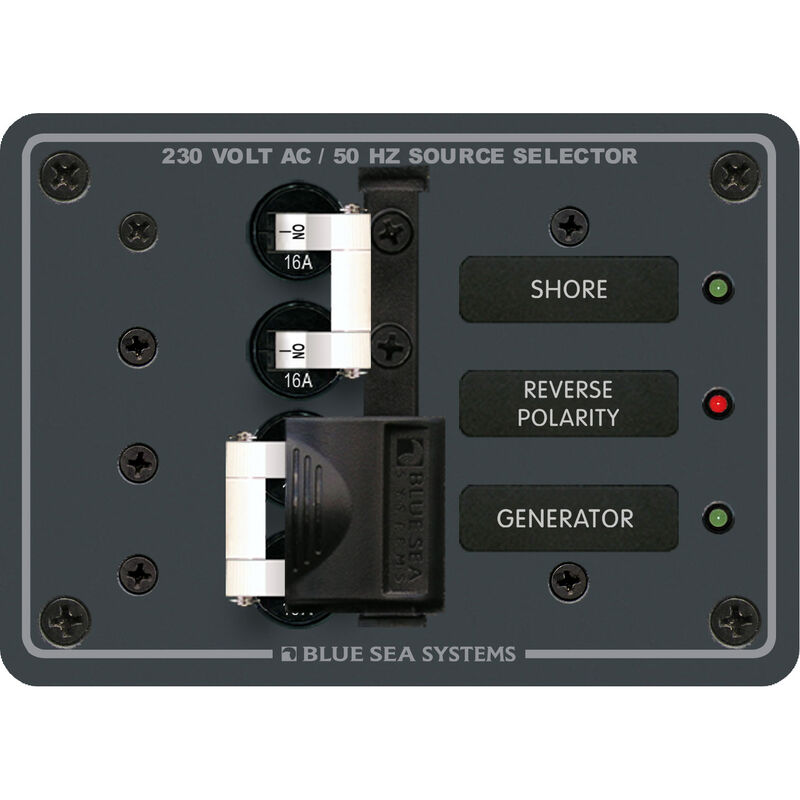 Blue Sea Systems Panel, 230V AC (European) AC Toggle Source Selector image number 1