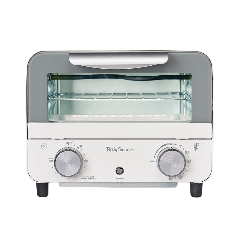 Betty Crocker Mini Toaster Oven, 7-Liter, White