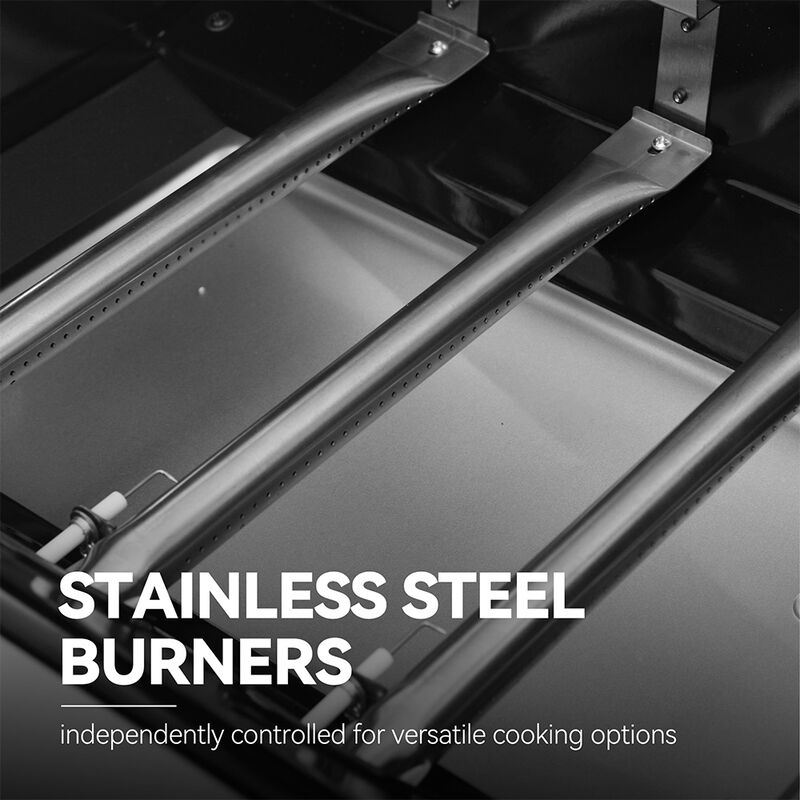 Royal Gourmet 4-Burner Propane Gas Grill with 2 Side Shelves image number 7