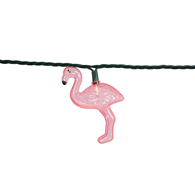 Flamingo & Palm Tree Mini Light Set, 10 Lights, 8 1/2&rsquo; Cord image number 4