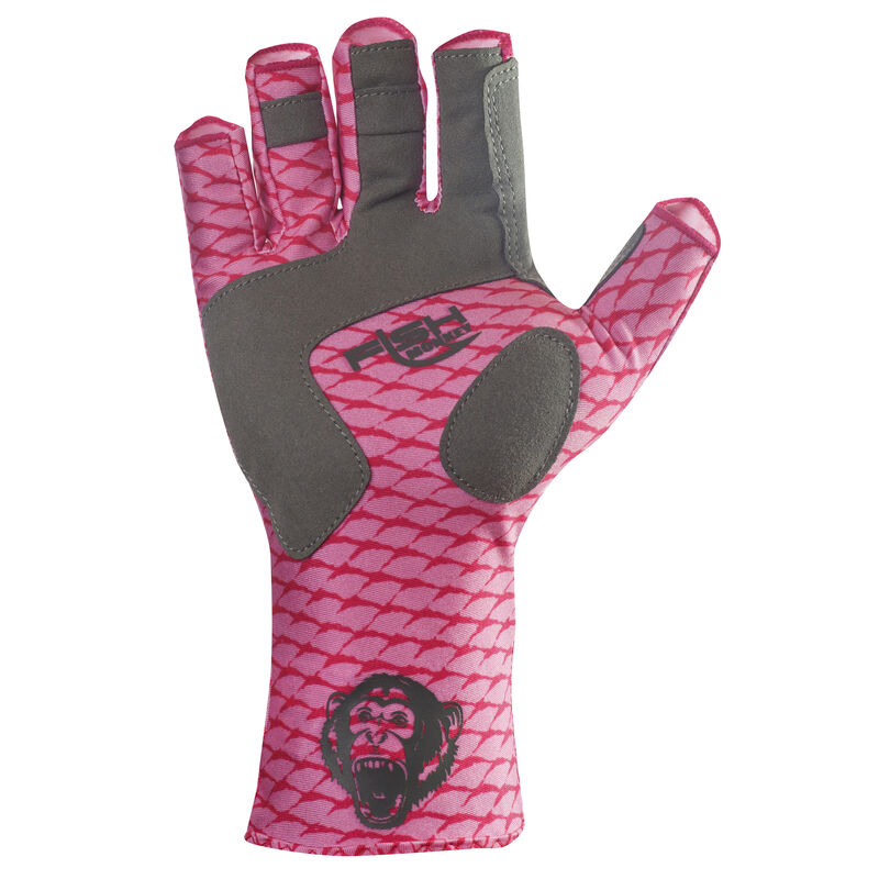 Fish Monkey Half-Finger Guide Glove, Pink Scales image number 3