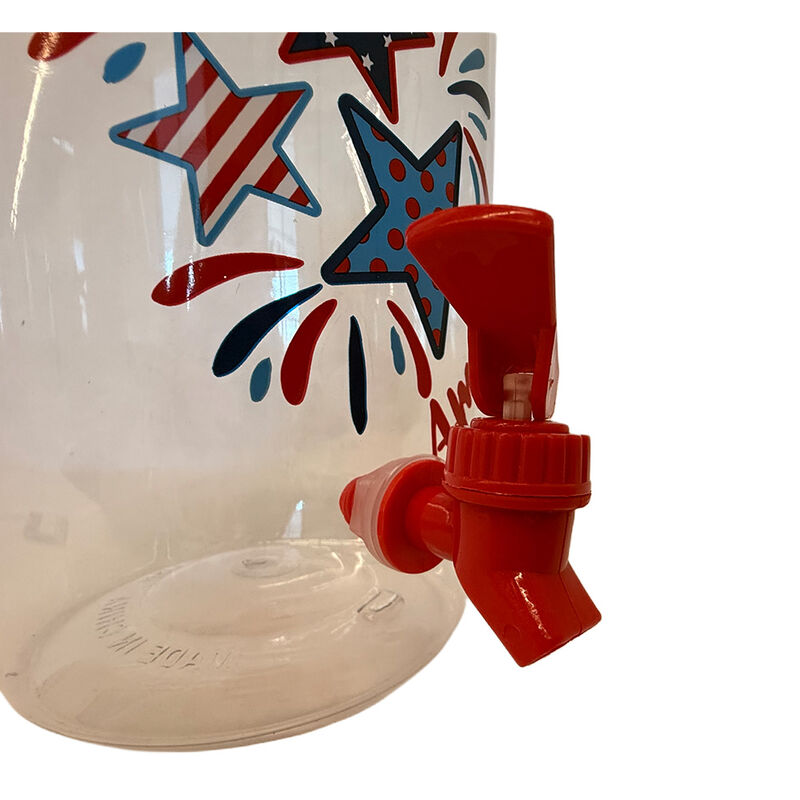 Cook With Color 3.9L Plastic Drink Dispenser - Americana Stars image number 4