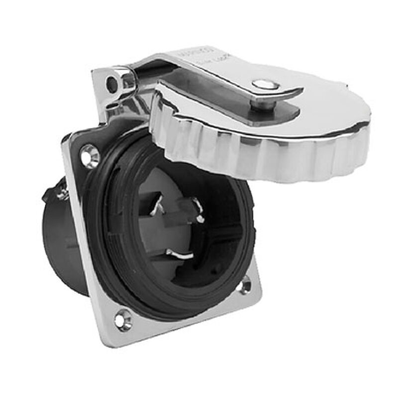 Marinco Stainless Steel Easy Lock Power Inlet, 50-Amp 125/250V image number 1