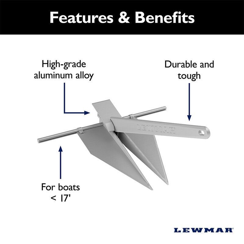 Lewmar LFX Aluminum Fluke Anchor - 2 lbs. image number 4