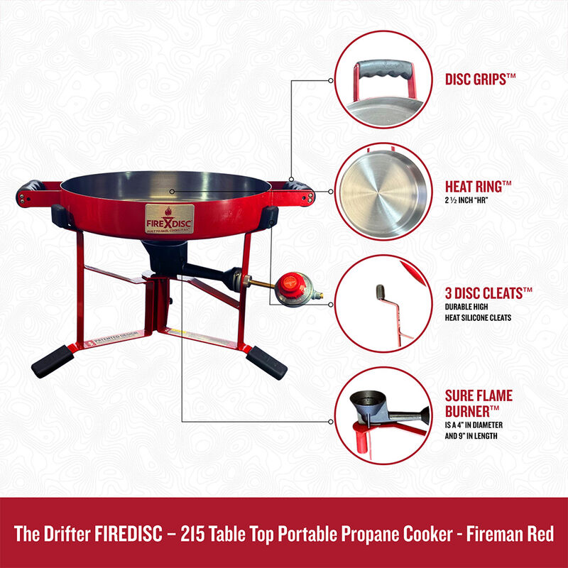 The Drifter Series FIREDISC 215 Table Top Portable Propane Cooker image number 7