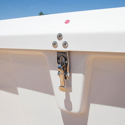 Stow 'N Go Fiberglass Dock Box White Top Seat (30"H x 73"W x 28.25"D)